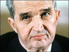Deposed Romanian president Nicolae Ceausescu
