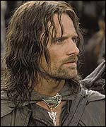 Actor Viggo Mortensen as Aragorn in The Two Towers 