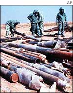 Sarin rockets destroyed by Iraq after the Gulf War