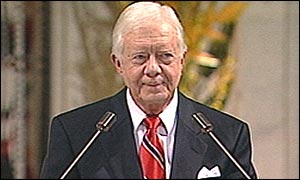 Jimmy Carter speaking in Oslo
