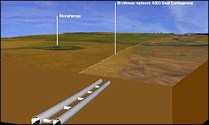 An artist's impression of the tunnel