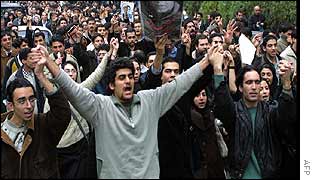 Students demonstrate on National Students Day in Tehran 