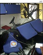 Reception area of a local television news station 