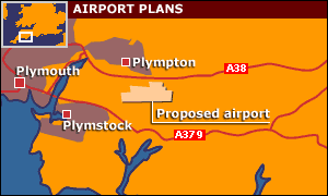 Map of proposed airport site