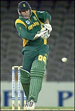 Andrew Hall batting for South Africa