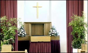 Interior of Slough Crematorium