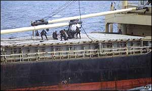 Marines group on deck 