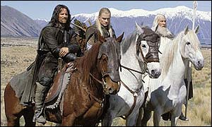 Viggo Mortensen, Orlando Bloom and Ian McKellen