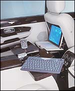 PC in the back seat of a Bentley