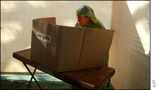 A Muslim woman voter 