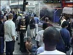 The scene shortly after the bomb