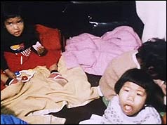 Vietnamese children at Heathrow