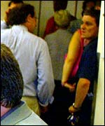 Ian Huntley at a police press conference about the girls