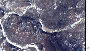 Aerial view of Yongbyon nuclear power station