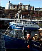 Trawler at quayside PA