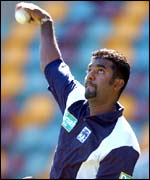 Muttiah Muralitharan experiments in the nets