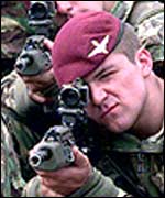 British soldiers from the 1st Battalion, the Parachute Regiment 