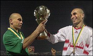 The Hassan twins with the Caf Champions Cup