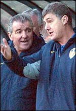 Brian Kidd in the Leeds dug out