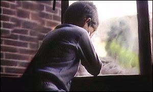 Boy in social services home