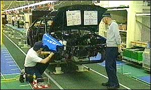 First car under construction