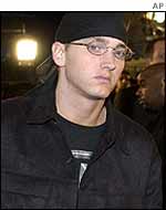 Eminem at the premiere of his film 8 Mile