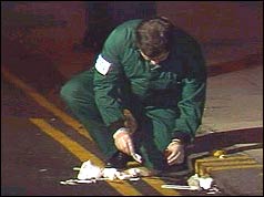 Forensics check the scene