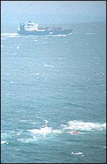 The UK coastguard agency say there was a near miss