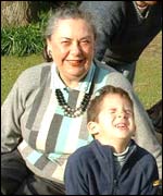 Ellen Popper and her grandson