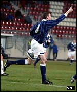 Kevin Kyle pulled Scotland level just before half-time