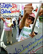 Protest against US forces in Okinawa