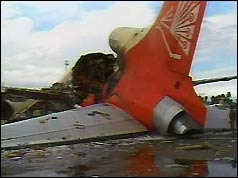 Wreckage of Air Lanka Tristar at Colombo airport