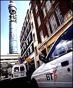BT van with BT Tower in background