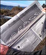 Newspaper picture of the peace demo