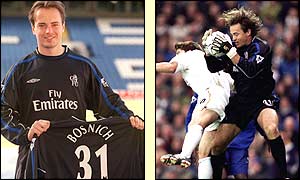 2001 - Bosnich joins Chelsea on a free transfer