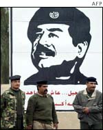 Saddam Hussein poster, Iraq