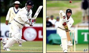 New Zealand batsman Mark Richardson bats