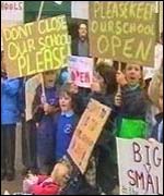 School closure protest 