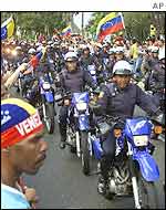 Policemen demonstrating
