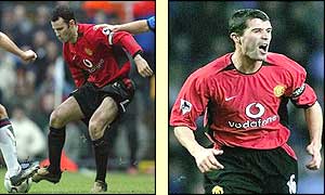 Ryan Giggs can't beat the Blackburn defence and Roy Keane's return also proves to be in vain