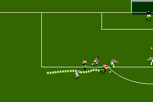 Phillips cuts across the front of goal