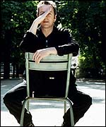 Joe Strummer strikes a pose