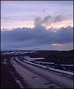 Mountain road. Photo by the BBC's Alex Kirby