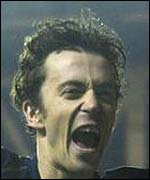 Spurs' Simon Davies celebrates his goal against Manchester City