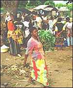 A market in Kinshasa 