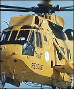 RAF Sea King search and rescue helicopter