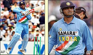 India captain Ganguly is the first victim of the day for Oram, who soon emerges as the hero for New Zealand