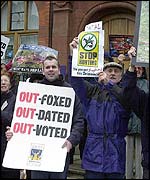 League Against Cruel Sports protest in Buckinghamshire