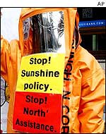 South Korean protestor