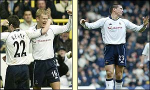 Iversen's 87th-minute goal saves a point for Spurs but Ziege's second sending off in six days mars the result